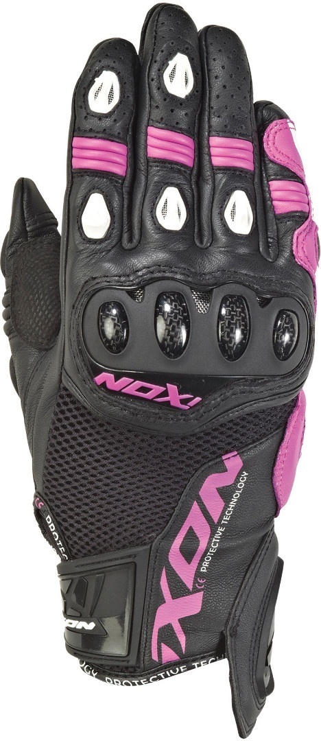 Ixon RS RECALL LADY guante piel negro/rosa